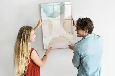 Beschreibbare Magnettafel mit Pastellflecken-Design