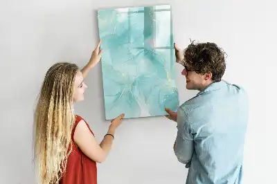 Magnettafel zum Schreiben mit Motiv Marmor-Abstraktion