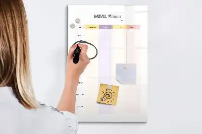 Essensplaner als magnetische Tafel zum Schreiben