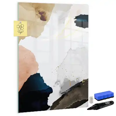 Magnettafel beschreibbar Aquarell-Abstraktion
