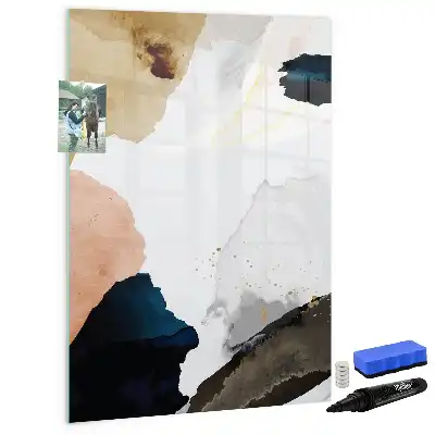 Magnettafel beschreibbar Aquarell-Abstraktion