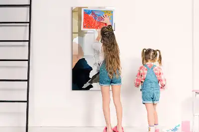 Magnettafel beschreibbar Aquarell-Abstraktion