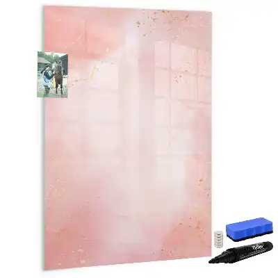Magnettafel zum Schreiben in rosafarbenem Marmor