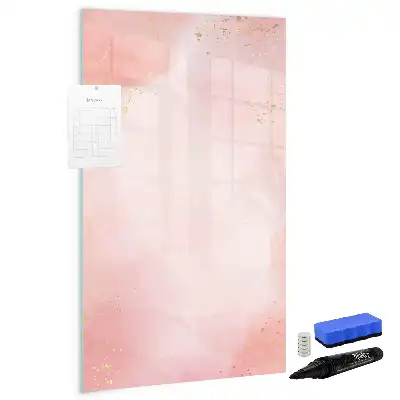Magnettafel zum Schreiben in rosafarbenem Marmor