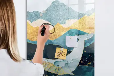 Magnettafel beschreibbar im Design Marmor-Wal
