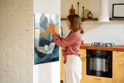Magnettafel beschreibbar im Design Marmor-Wal