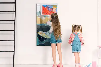 Magnettafel beschreibbar im Design Marmor-Wal