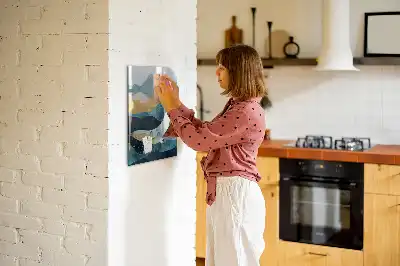Magnettafel beschreibbar im Design Marmor-Wal