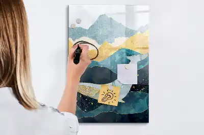 Magnettafel beschreibbar im Design Marmor-Wal