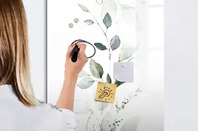 Magnettafel zum Schreiben Motiv Schilfblätter