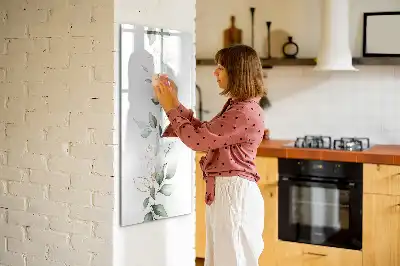 Magnettafel zum Schreiben Motiv Schilfblätter