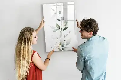 Magnettafel zum Schreiben Motiv Schilfblätter