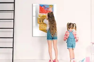 Magnettafel beschreibbar mit Motiv Nur gute Schwingungen