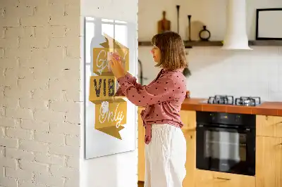 Magnettafel beschreibbar mit Motiv Nur gute Schwingungen