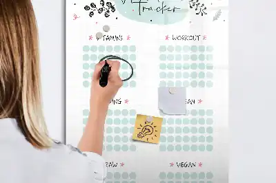 Gewohnheiten-Tracker als beschreibbare Magnettafel