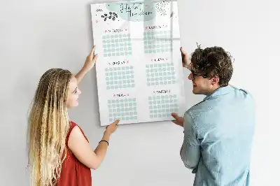 Gewohnheiten-Tracker als beschreibbare Magnettafel