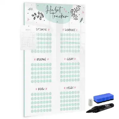 Gewohnheiten-Tracker als beschreibbare Magnettafel
