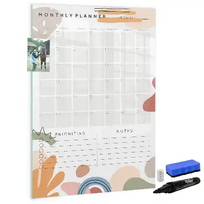 Monatsplaner als magnetische Schreibtafel