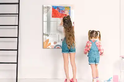 Monatsplaner als magnetische Schreibtafel