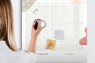 Monatsplaner als magnetische Schreibtafel