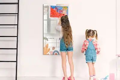 Monatsplaner als magnetische Schreibtafel