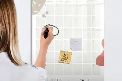 Monatsplaner als magnetische Schreibtafel