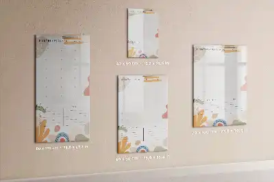 Monatsplaner als magnetische Schreibtafel