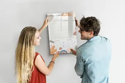 Monatsplaner als magnetische Schreibtafel