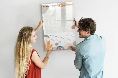 Monatsplaner als magnetische Schreibtafel