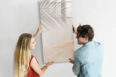 Magnettafel beschreibbar mit Palmenblattschatten Motiv