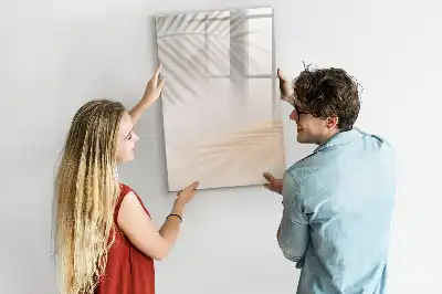 Magnettafel beschreibbar mit Palmenblattschatten Motiv