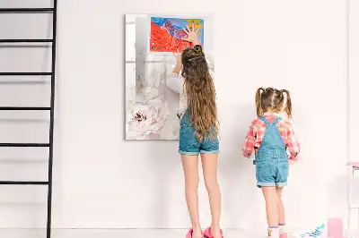 Magnettafel zum Schreiben mit Pfingstrosen-Motiv