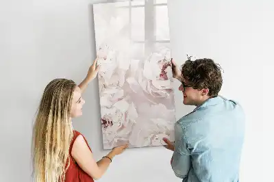 Magnettafel zum Schreiben mit Pfingstrosen-Motiv