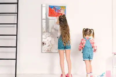 Magnettafel zum Schreiben mit Pfingstrosen-Motiv