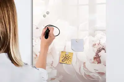 Magnettafel zum Schreiben mit Pfingstrosen-Motiv