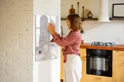 Magnettafel zum Schreiben mit Pfingstrosen-Motiv