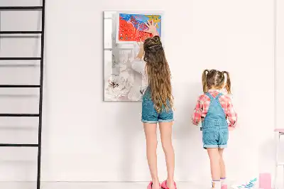 Magnettafel zum Schreiben mit Pfingstrosen-Motiv