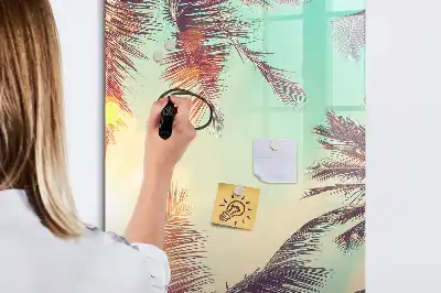 Magnettafel beschreibbar mit Motiv Tropische Palme