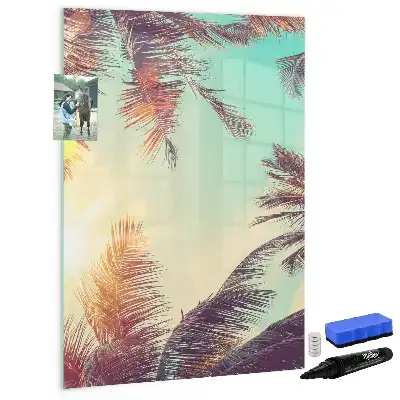 Magnettafel beschreibbar mit Motiv Tropische Palme