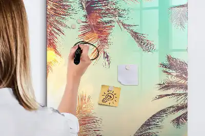 Magnettafel beschreibbar mit Motiv Tropische Palme