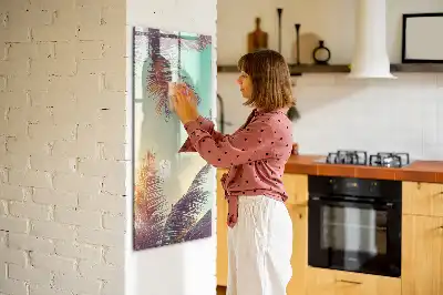 Magnettafel beschreibbar mit Motiv Tropische Palme