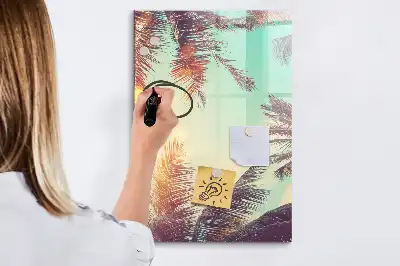 Magnettafel beschreibbar mit Motiv Tropische Palme