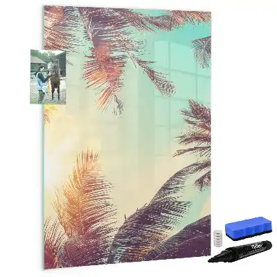 Magnettafel beschreibbar mit Motiv Tropische Palme