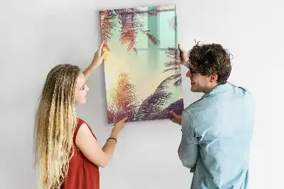 Magnettafel beschreibbar mit Motiv Tropische Palme