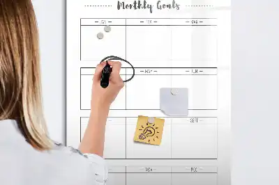 Magnettafel zum Schreiben für Monatsziele