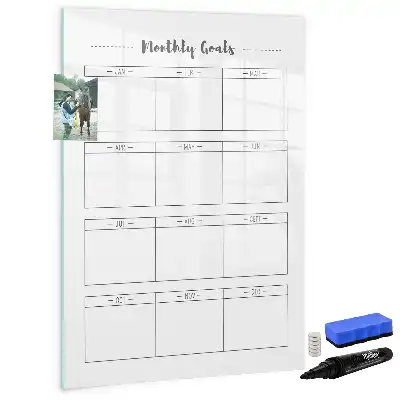 Magnettafel zum Schreiben für Monatsziele