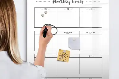 Magnettafel zum Schreiben für Monatsziele