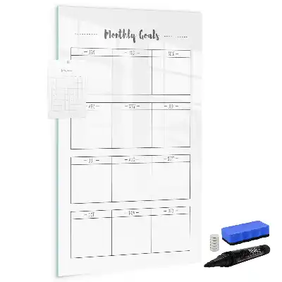 Magnettafel zum Schreiben für Monatsziele