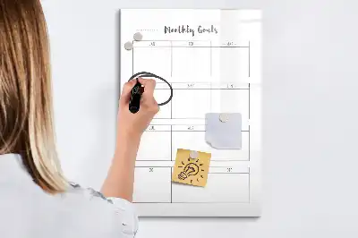 Magnettafel zum Schreiben für Monatsziele