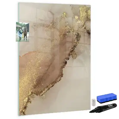 Magnettafel beschreibbar in glänzender Marmor-Optik